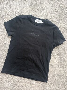 Coach Black Short-Sleeve Logo Tee